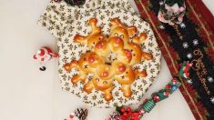 【レシピ動画】キュートなリース型トナカイちぎりパン　お腹いっぱいのクリスマス